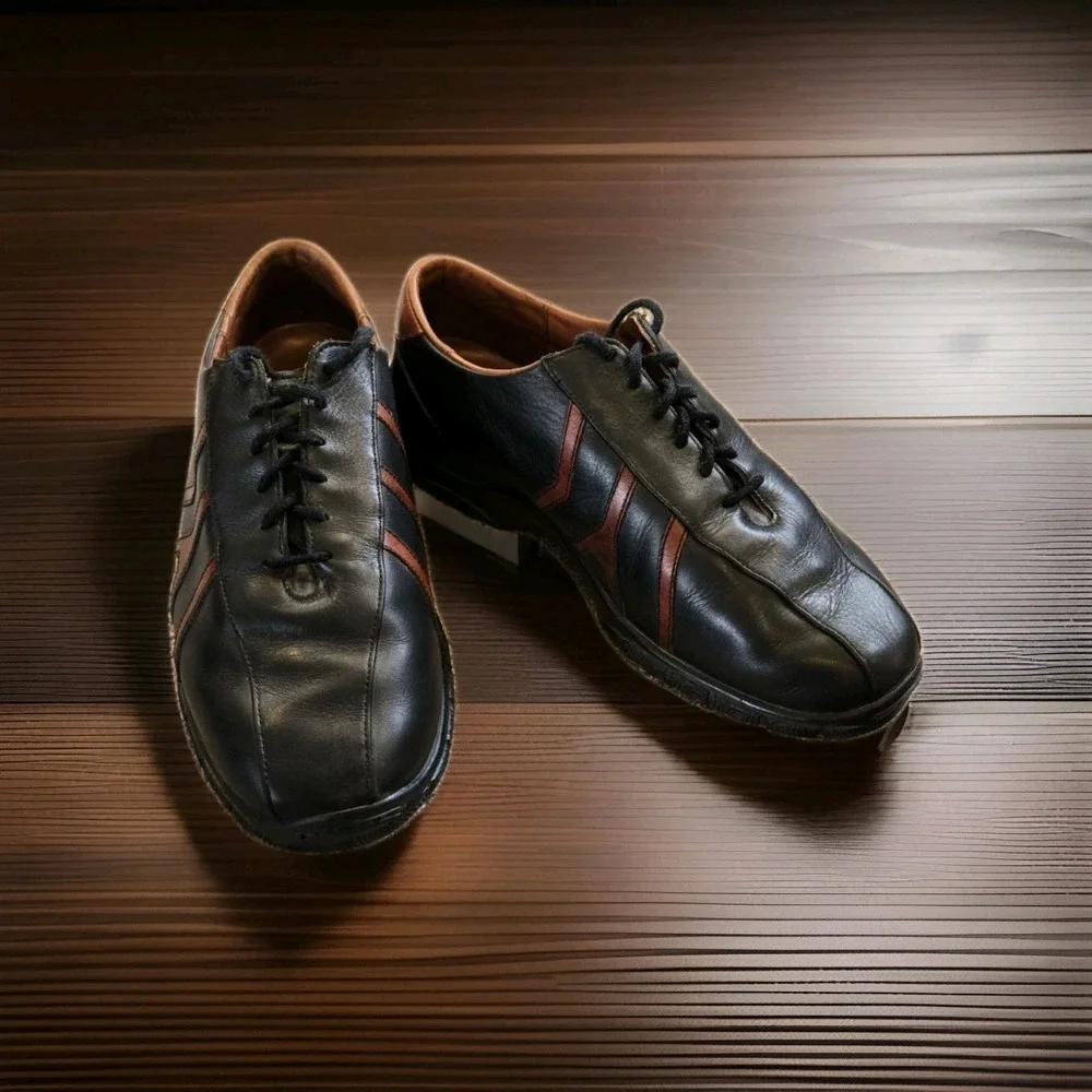 Allen Edmonds Mens 7.5 D Black Brown Leather Casual Oxford Comfort Shoes USA